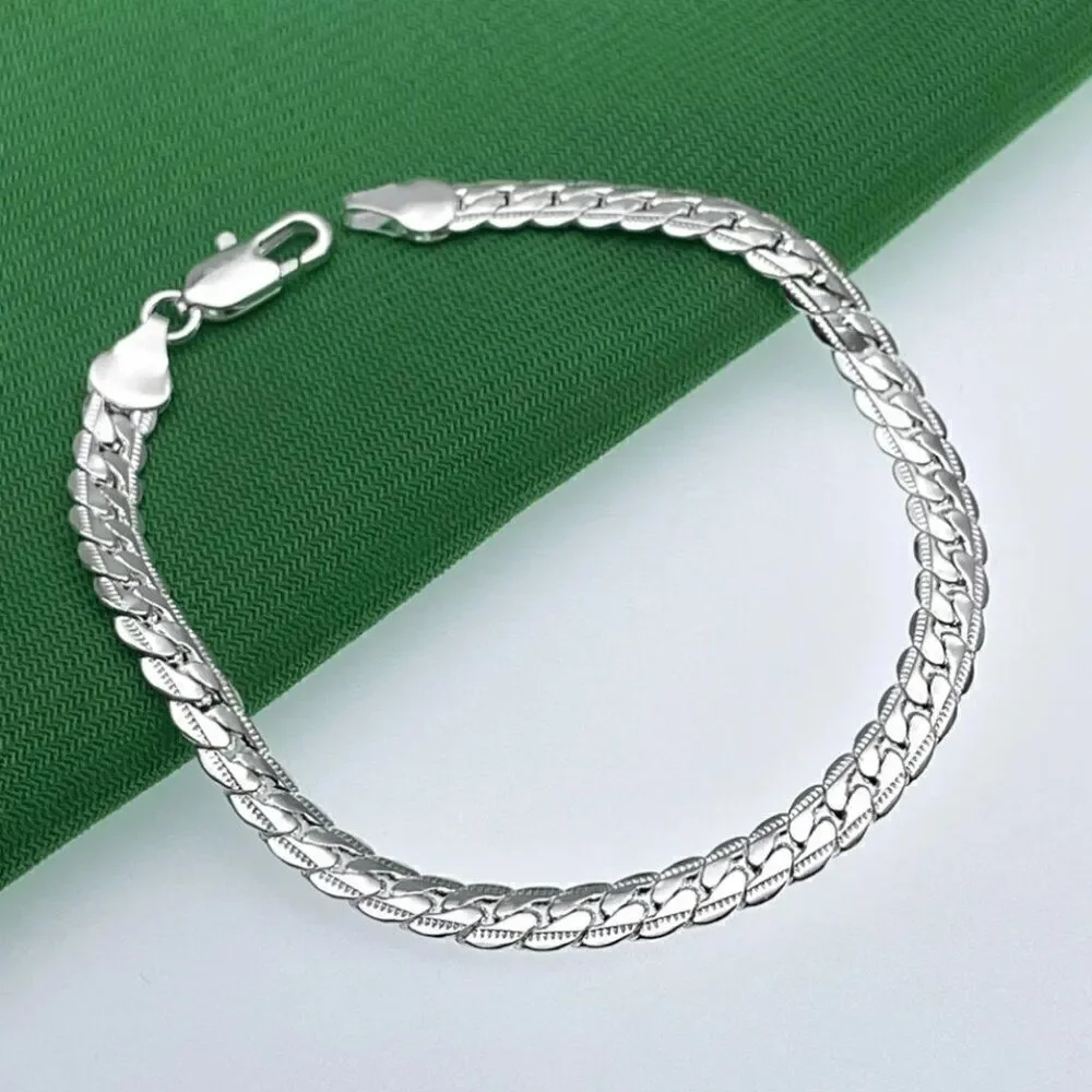 Sterling Silver Snake Chain Bracelet 7 inches long
